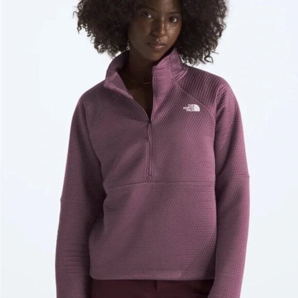 NWT The North Face Dotknit Thermal Popover in Midnight Mauve - Picture 1 of 9